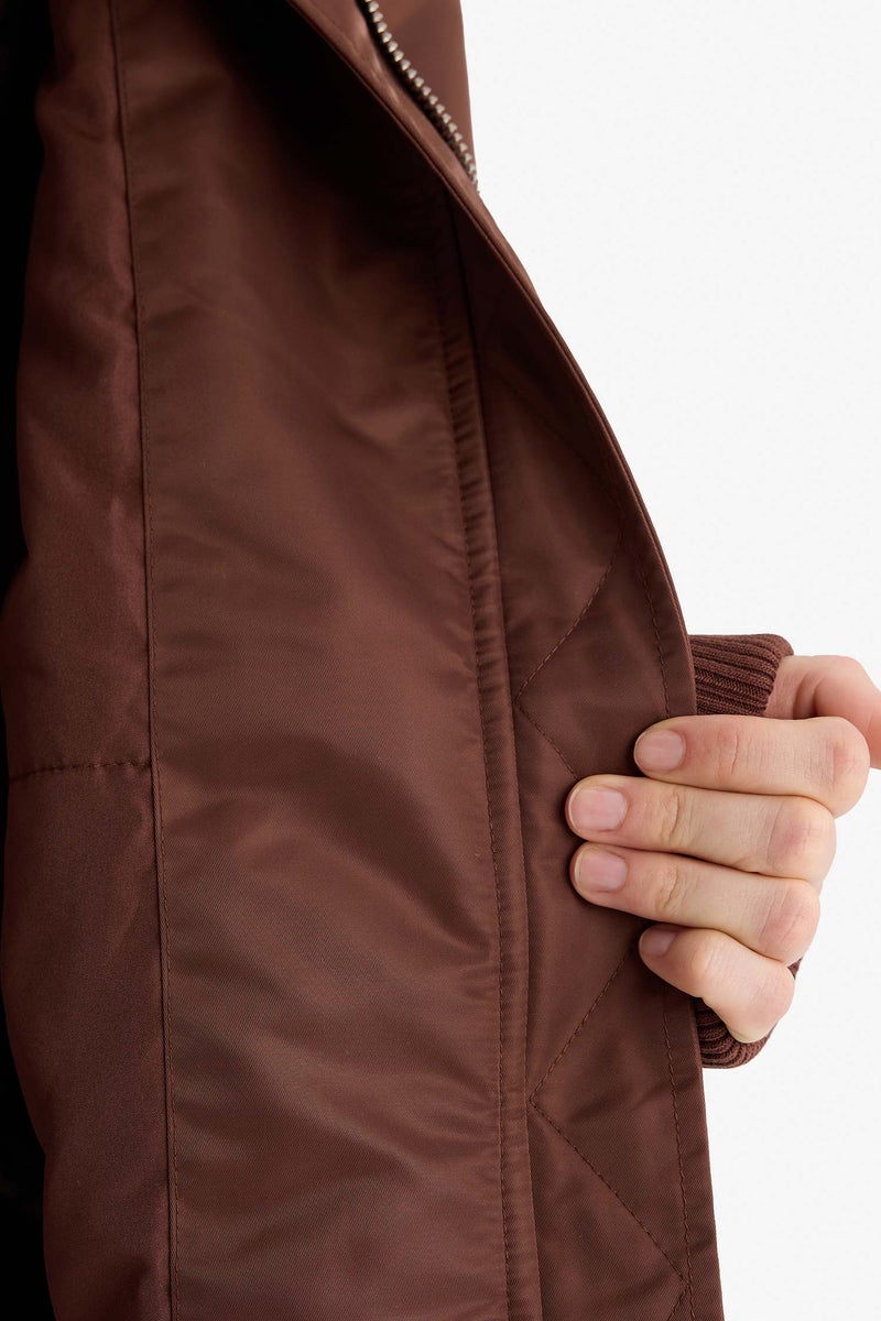 DeFacto Brown Woman Waterproof Regular Fit Jacket Casual - Image 5